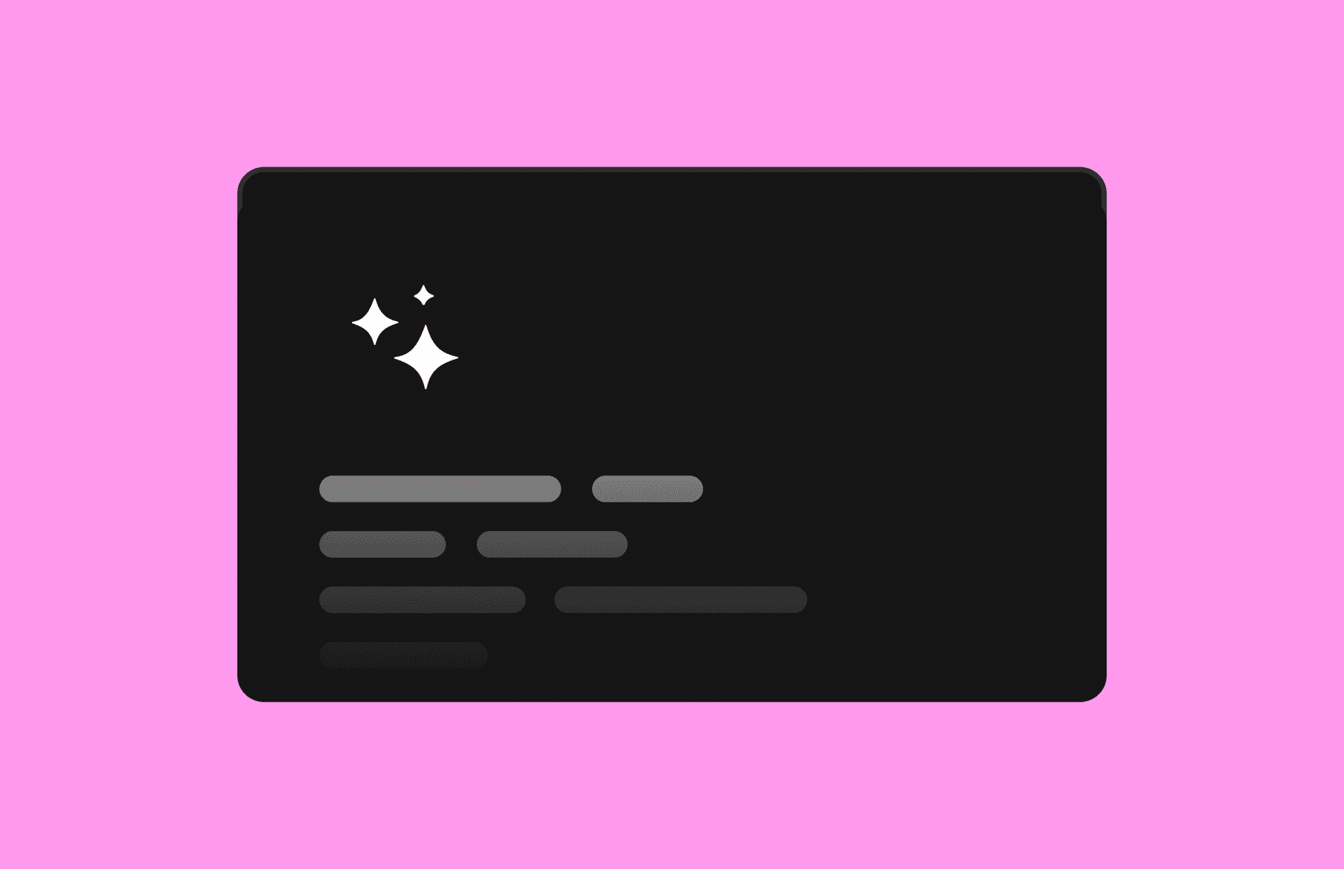 Styled UI card with sparkles and a circular rotating-number overlay, symbolizing highlights and wins