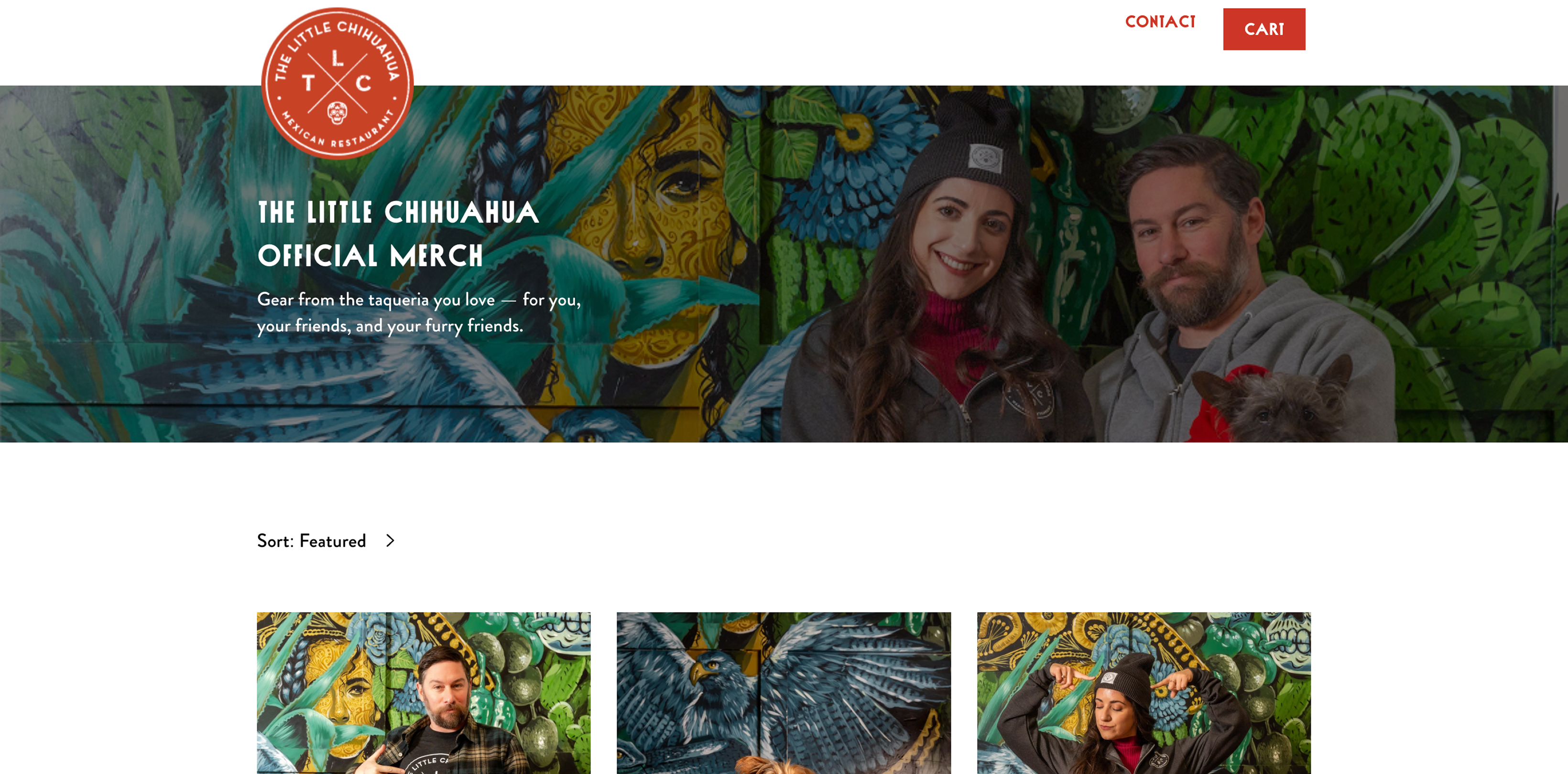 The Little Chihuahuas new merch redesigned website